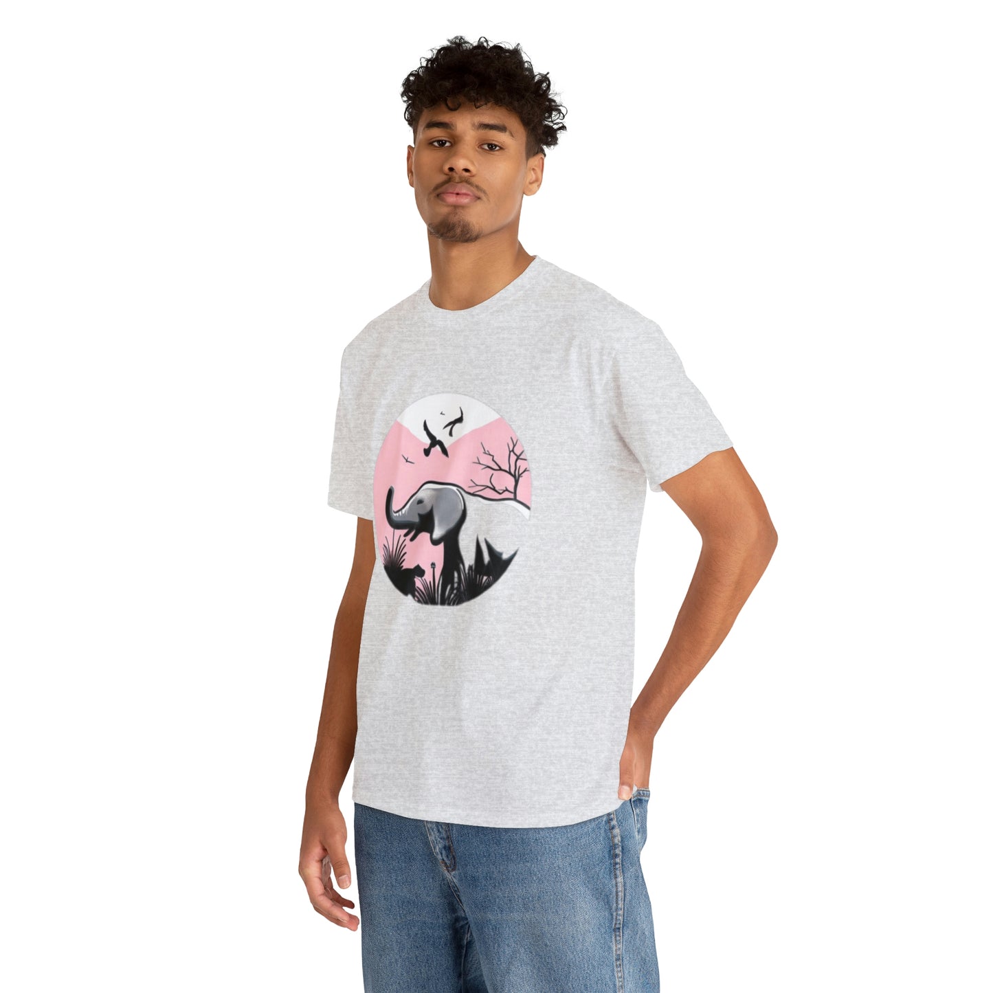 Elephant in the Wild - Unisex Heavy Cotton Tee