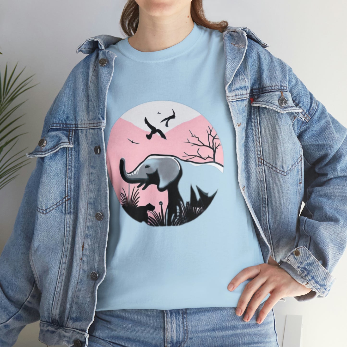 Elephant in the Wild - Unisex Heavy Cotton Tee