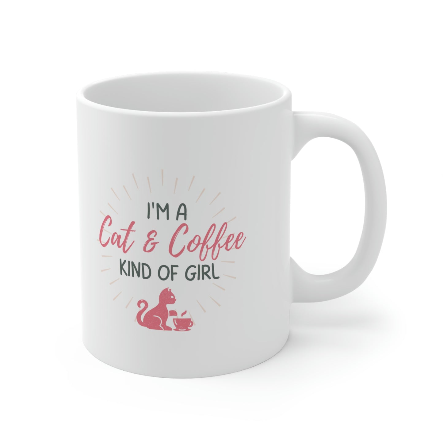 Cat & Coffee Kind A Girl Ceramic Mug 11oz