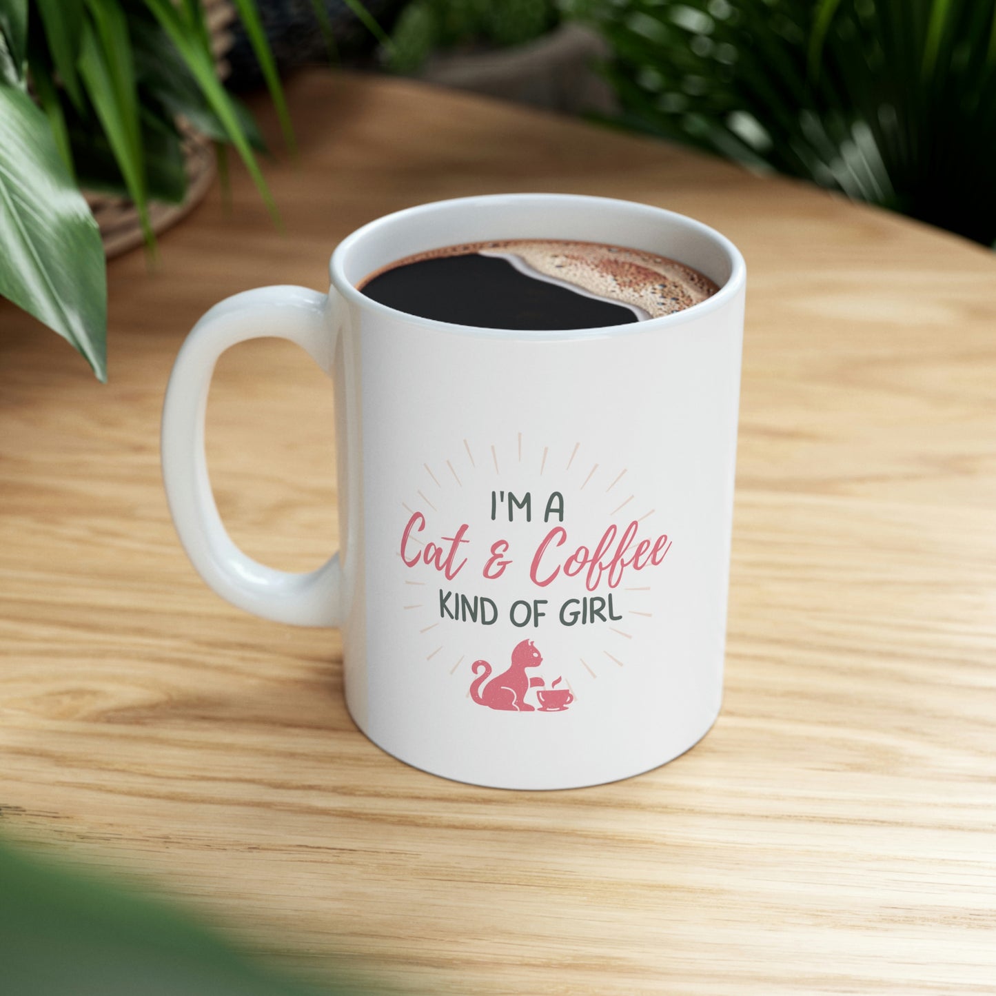 Cat & Coffee Kind A Girl Ceramic Mug 11oz